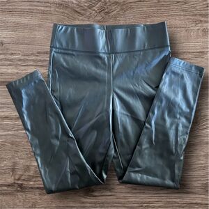 MORGAN TAYLOR Faux Leather Black Leggings
